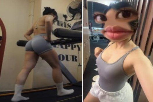 Gymer đùi to thích tư thế chó và kêu rên lớn